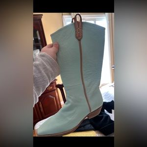 Mint free people boots.